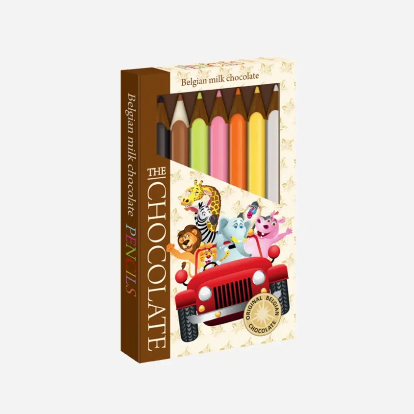 The Chocolate Czekoladowe kredki mleczne - motyw zwierzątka