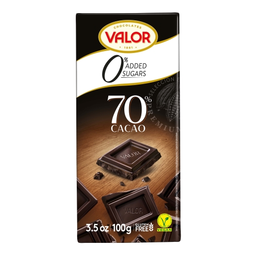 Valor Czekolada bez cukru, bez gluten gorzka 70% 100g