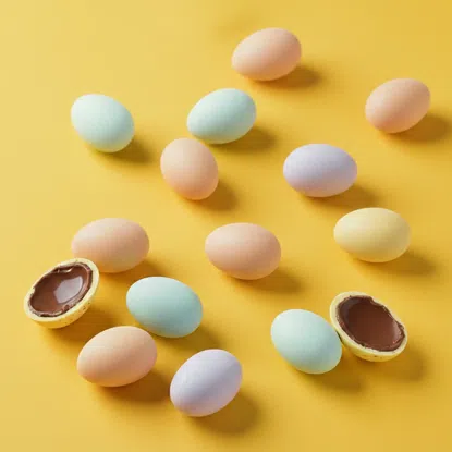 Wielkanocne jajka z czekolady